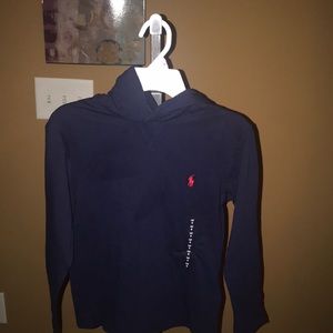 Polo hooded long sleeve shirt